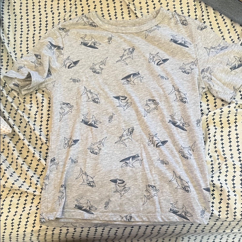 Kids' Gray Shark Adventure Tee